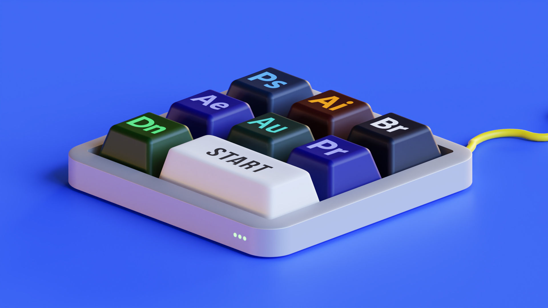 Adobe Keyboard Low-poly 3D model_1
