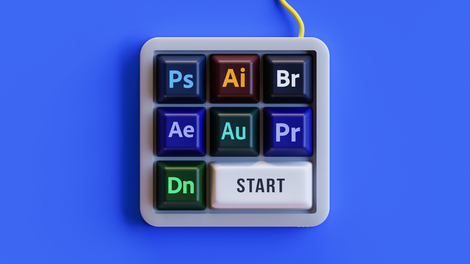 Adobe Keyboard Low-poly 3D model_2