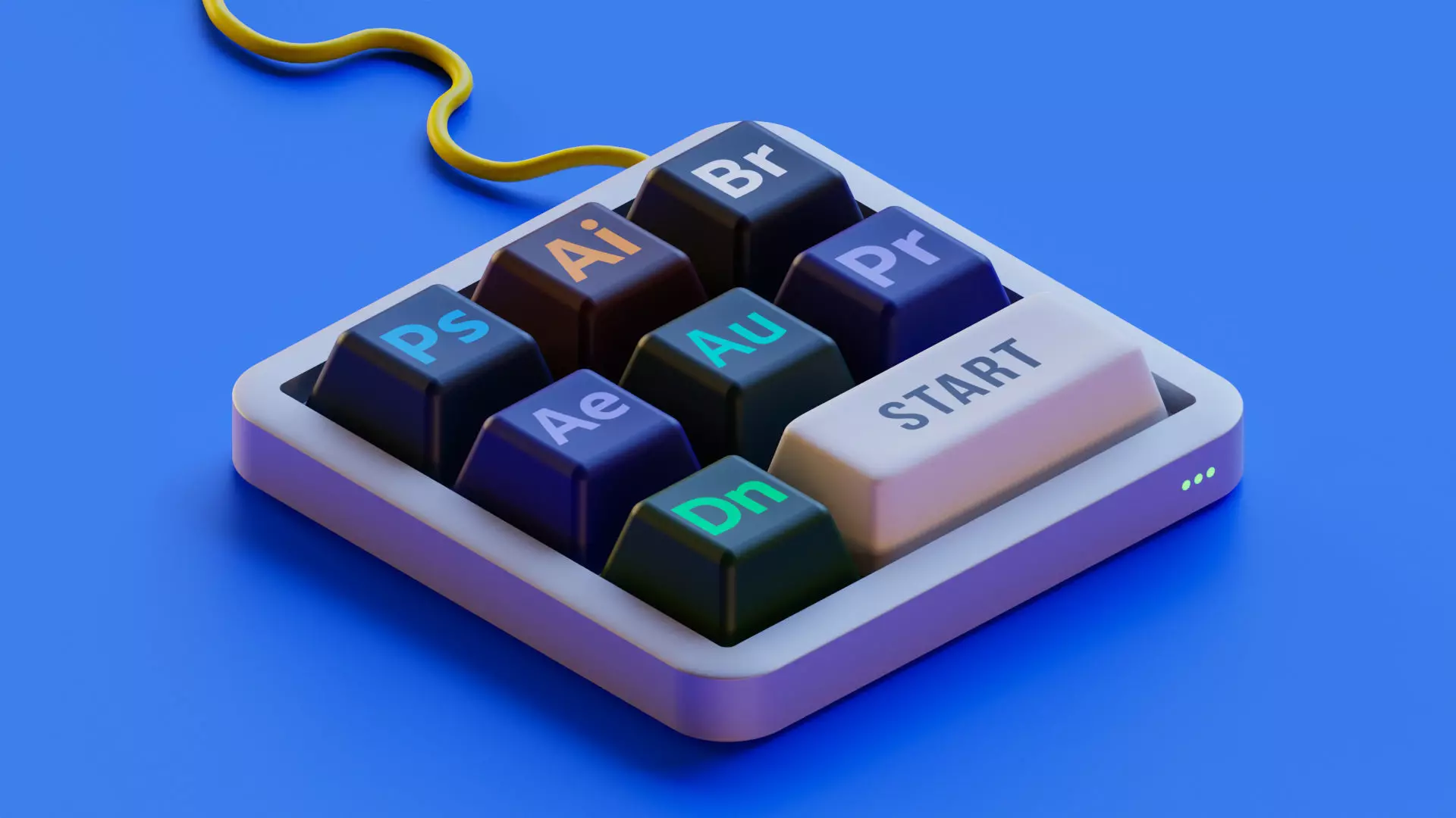 Adobe Keyboard Low-poly 3D model_0