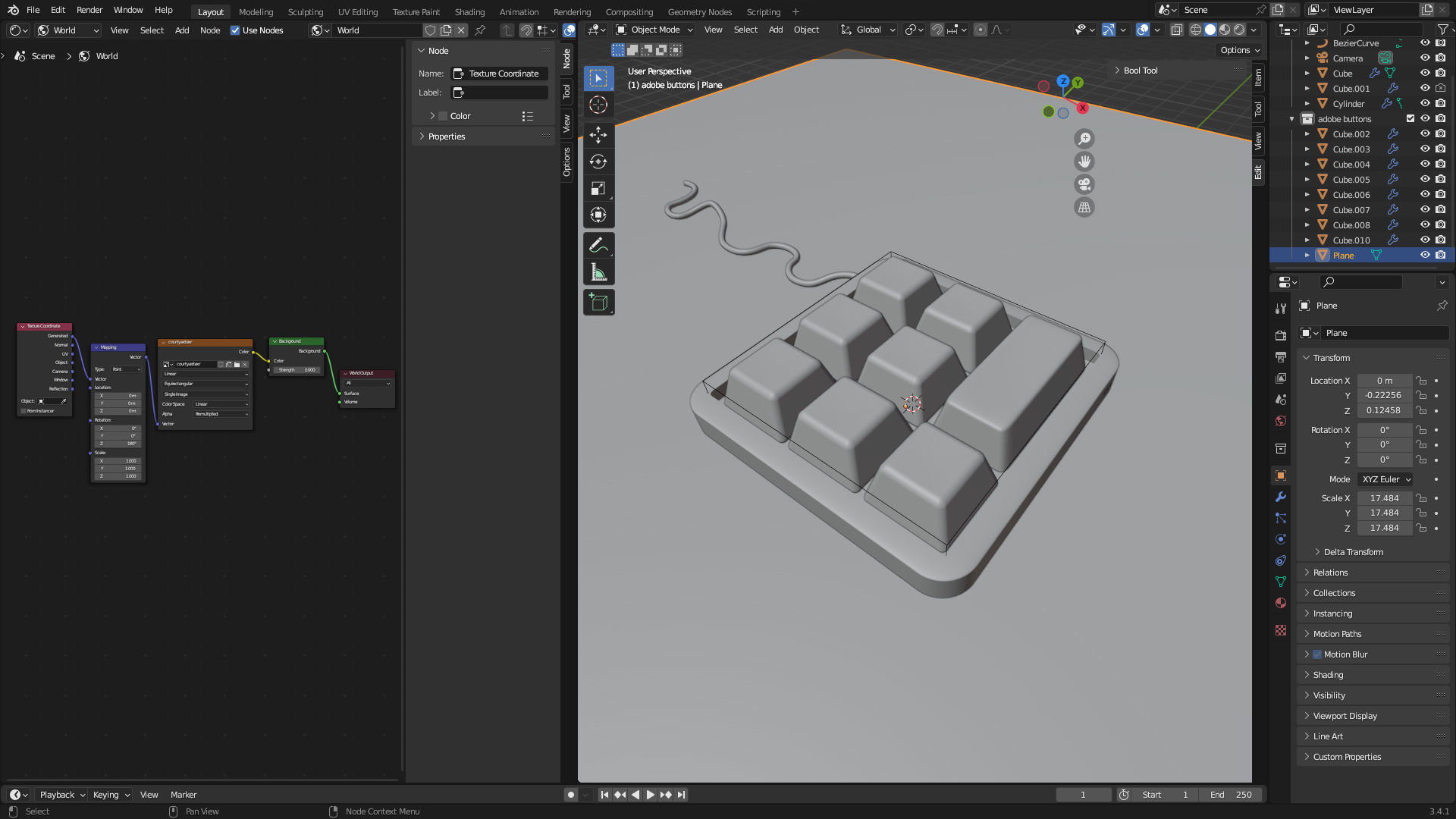 Adobe Keyboard Low-poly 3D model_5