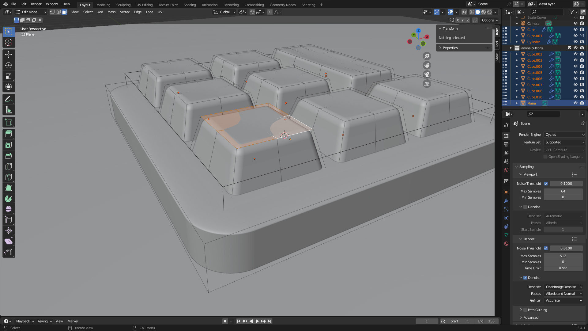 Adobe Keyboard Low-poly 3D model_8