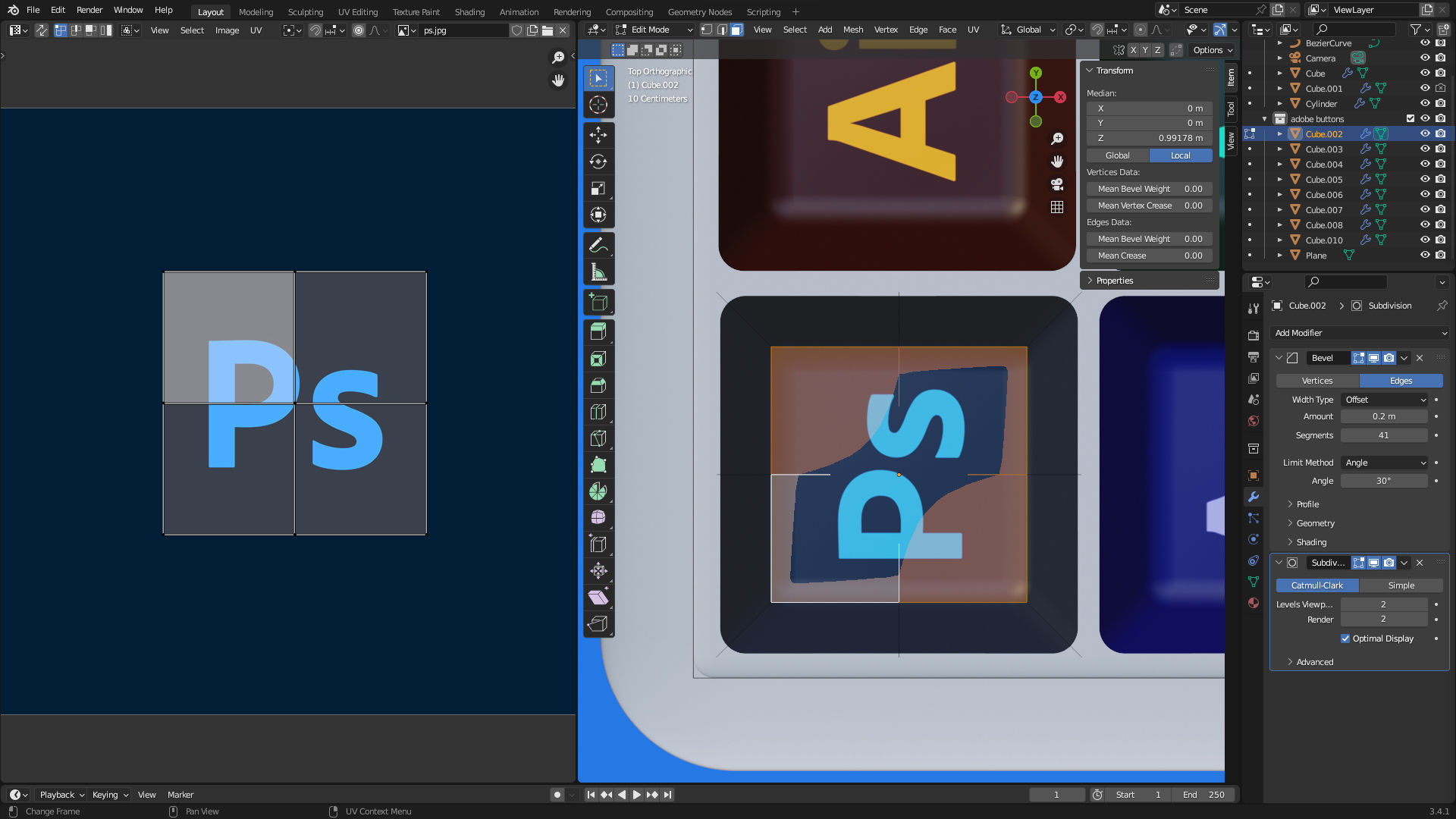 Adobe Keyboard Low-poly 3D model_7
