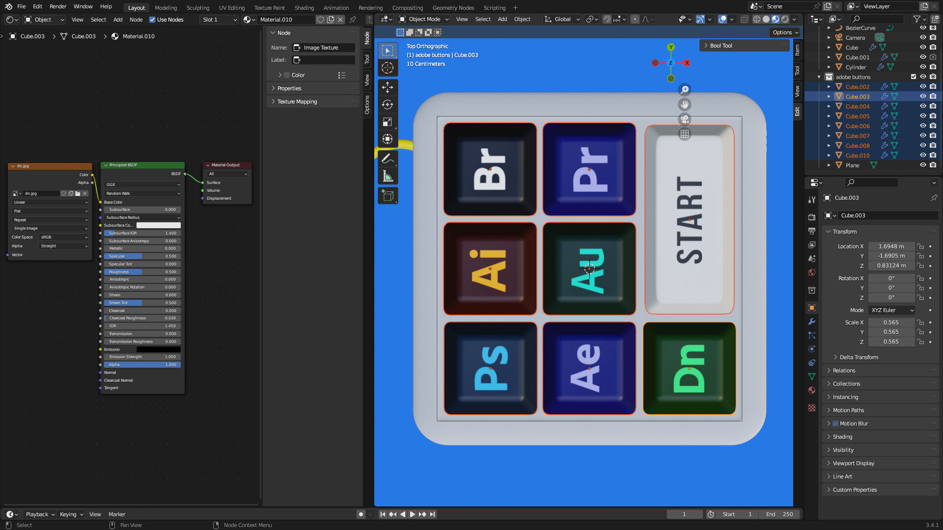 Adobe Keyboard Low-poly 3D model_6