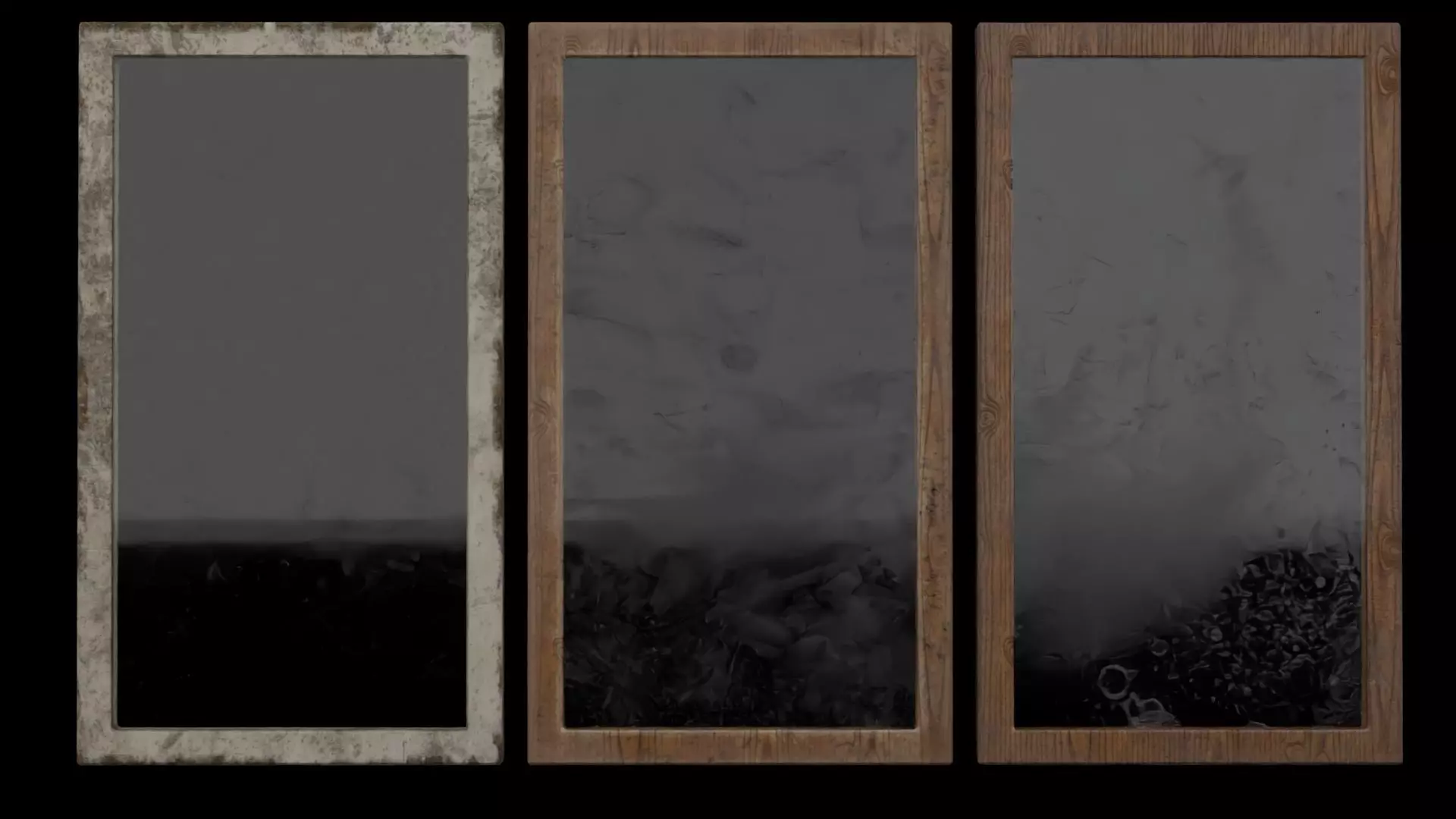 4K Old Windows Low-poly 3D model_0