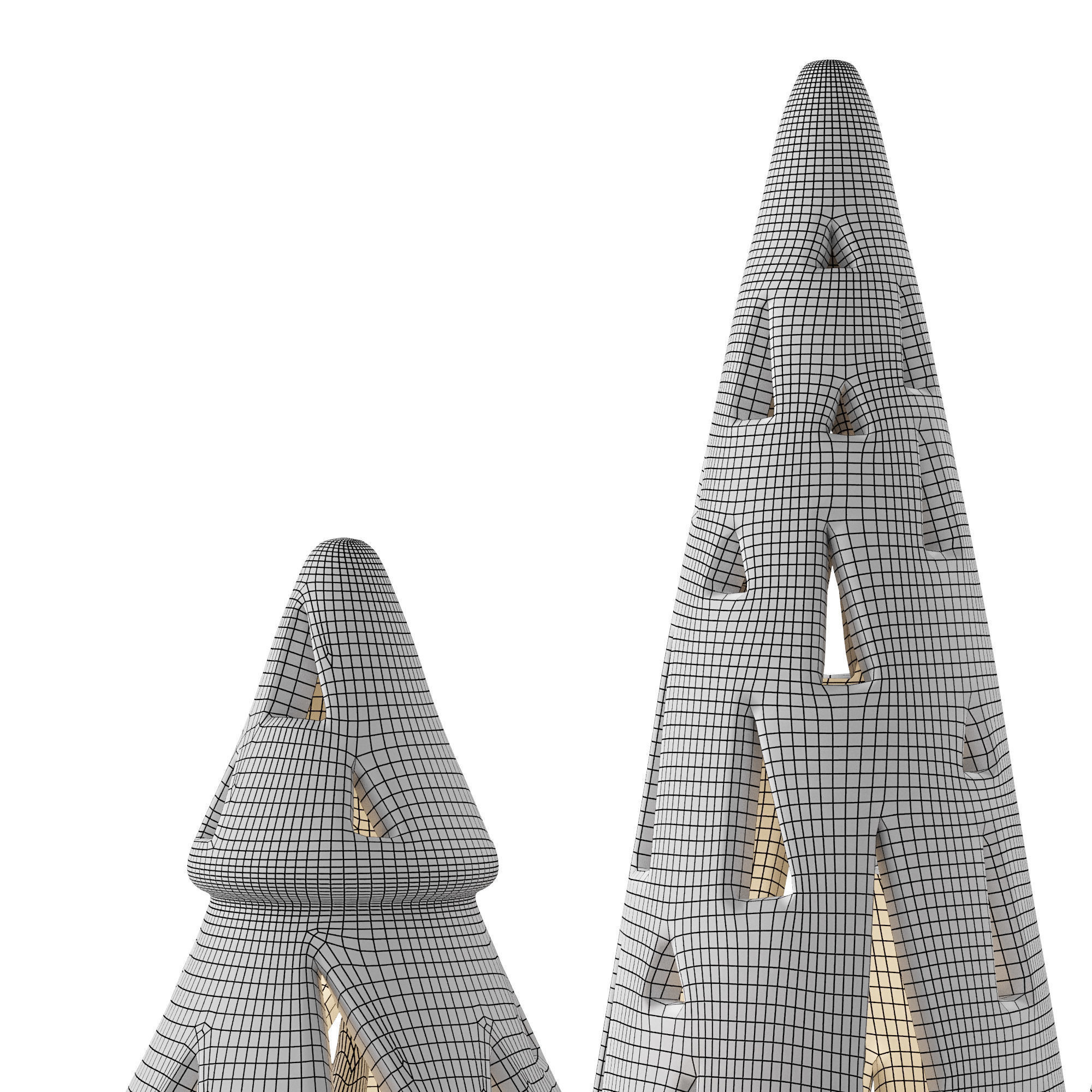 Ceramic Christmas Trees 3D model_14