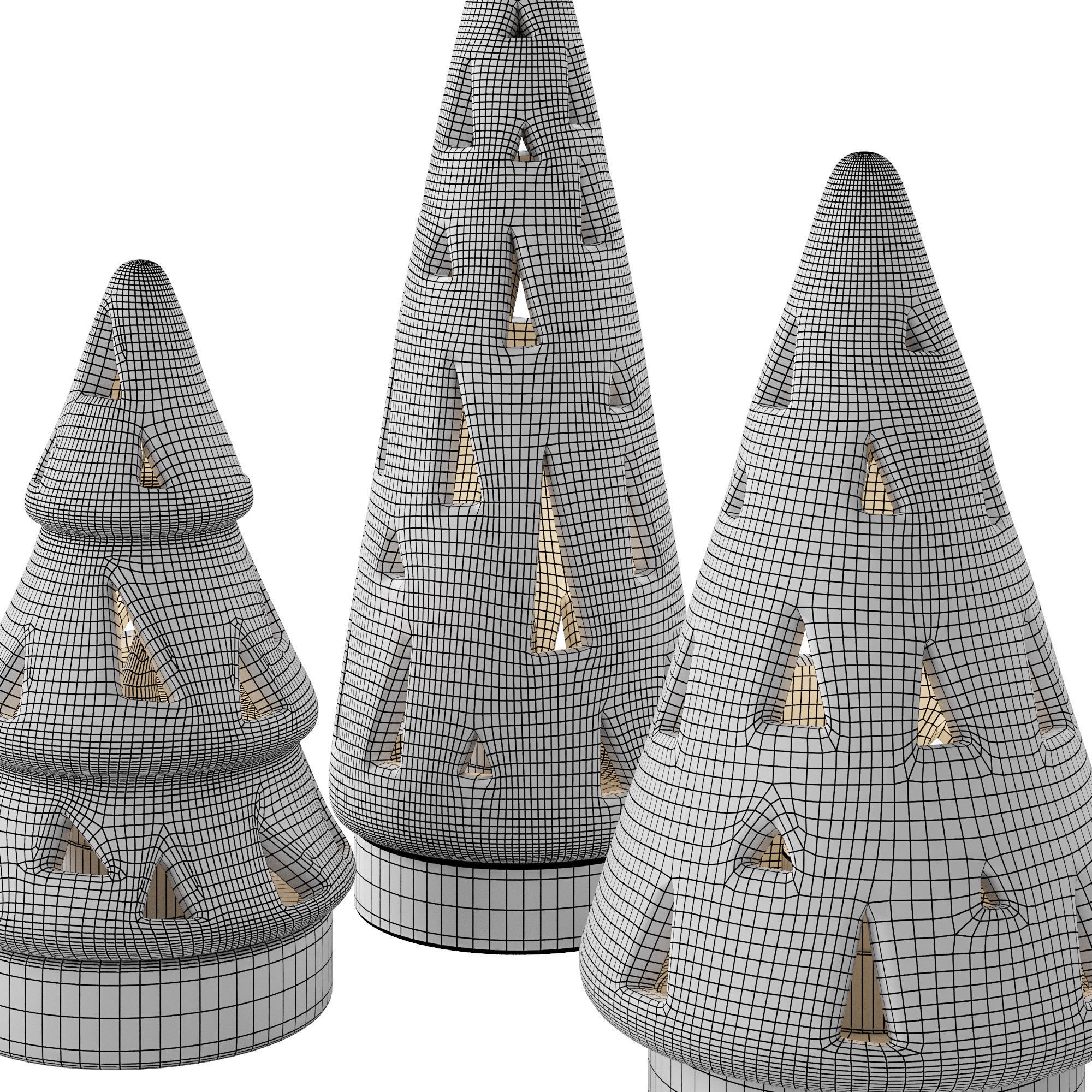 Ceramic Christmas Trees 3D model_7