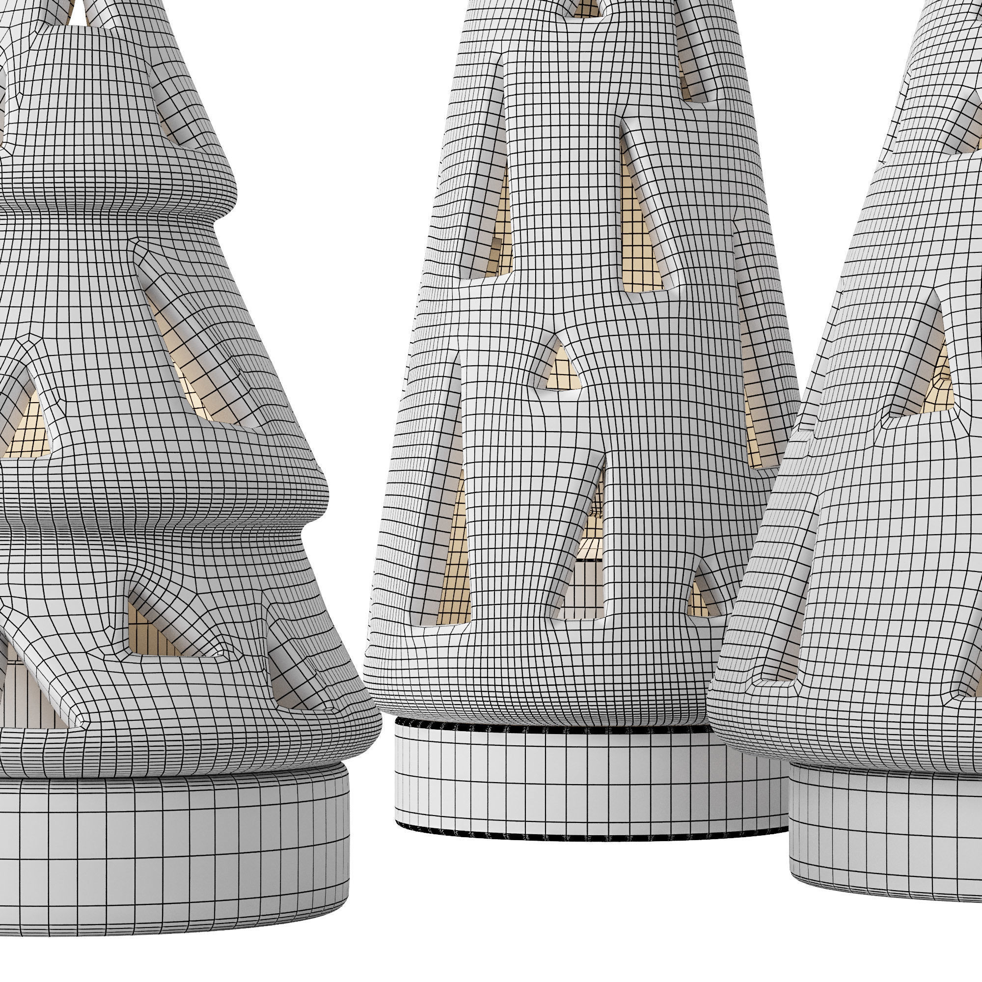 Ceramic Christmas Trees 3D model_9
