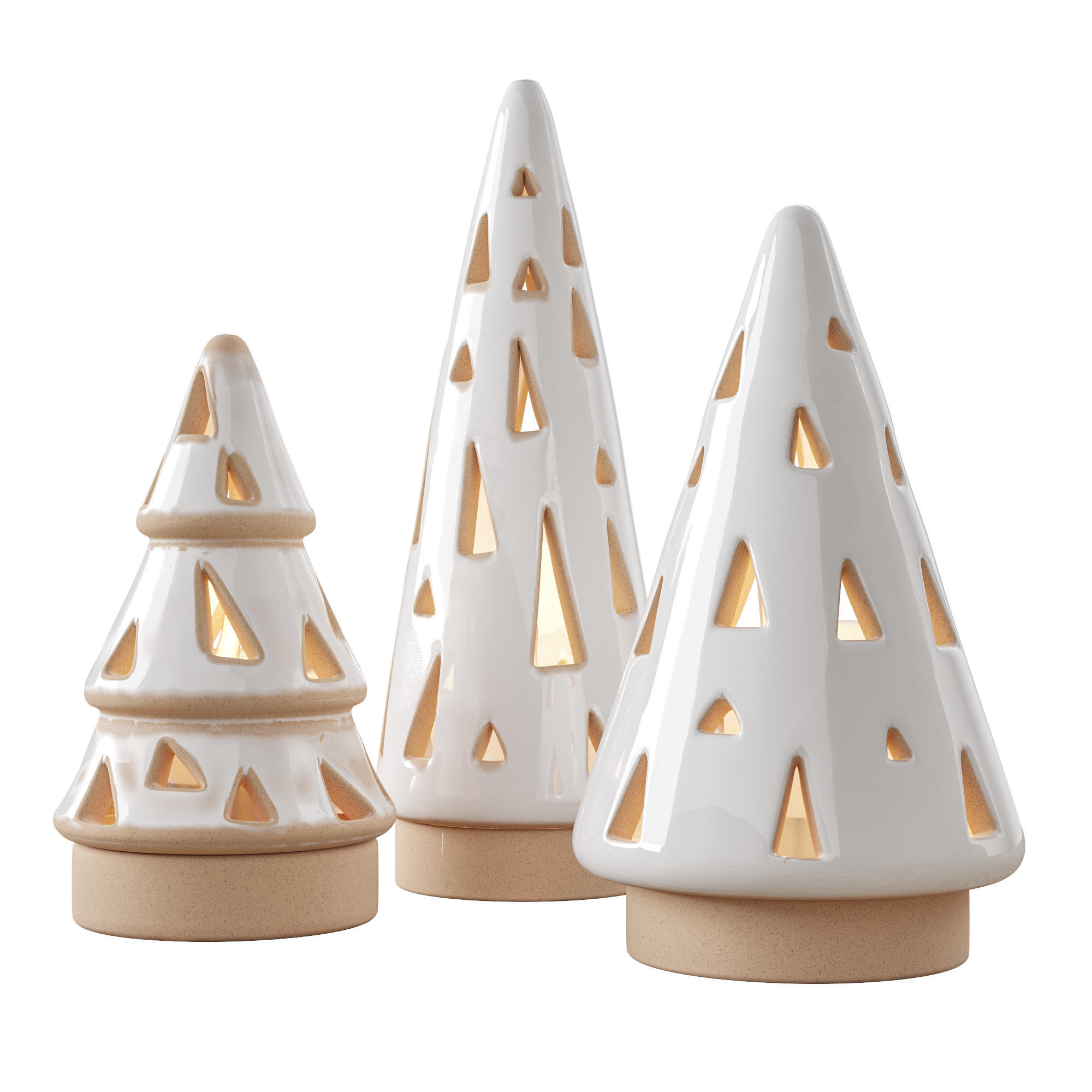 Ceramic Christmas Trees 3D model_2