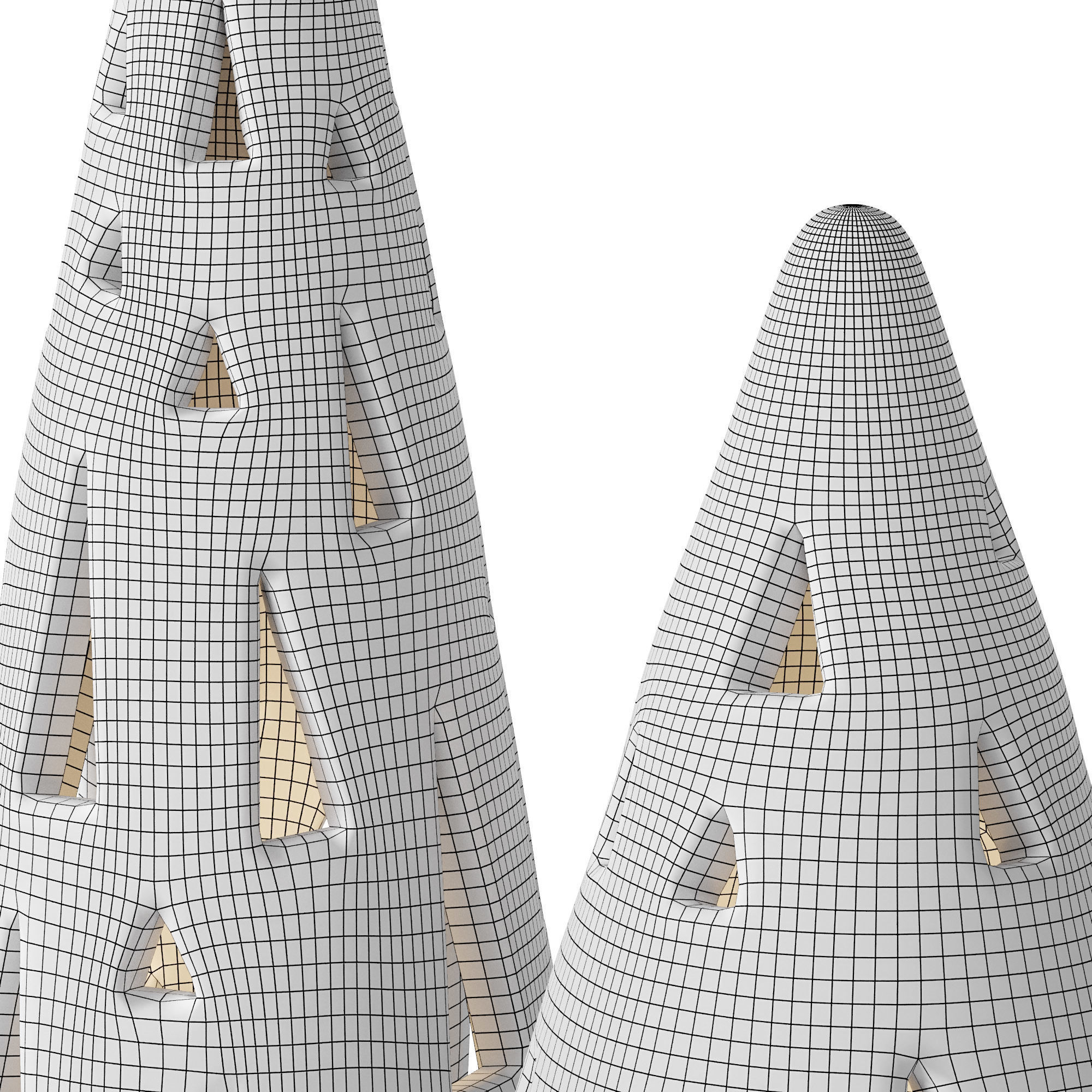 Ceramic Christmas Trees 3D model_12