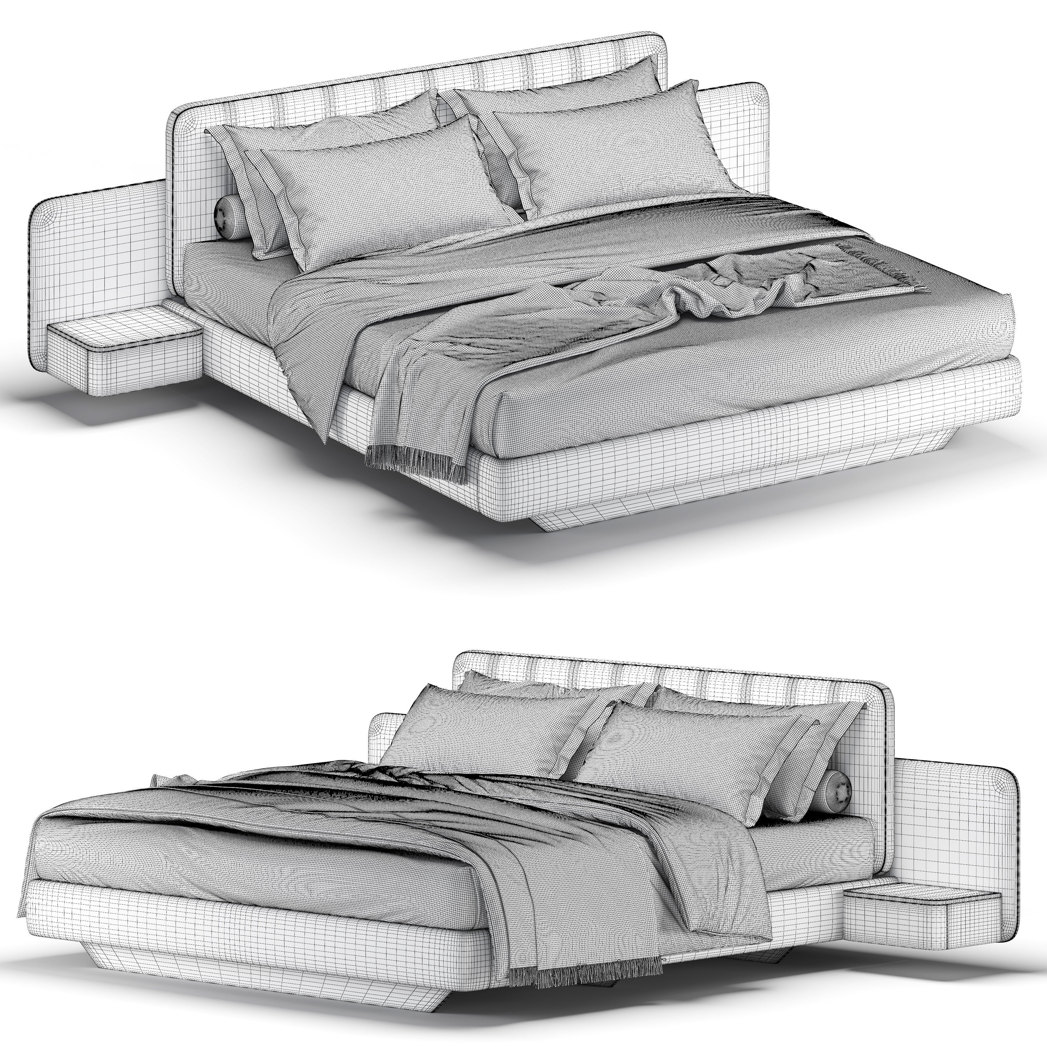 Amanda Bed 3D model_6