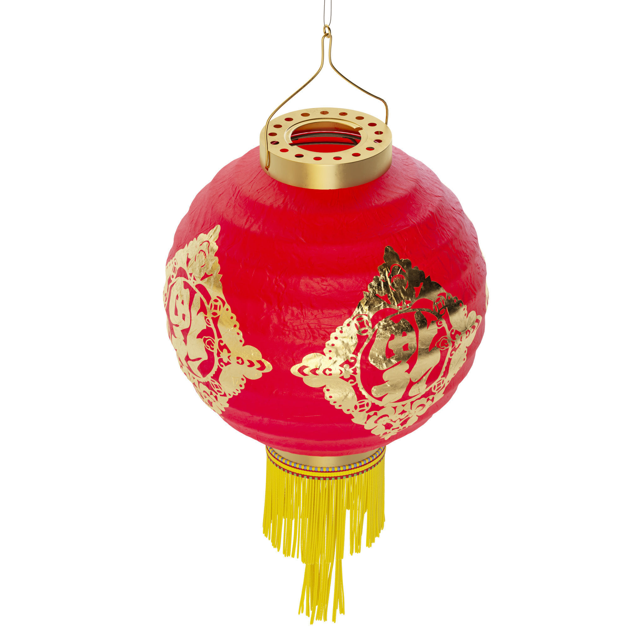 Chinese lantern 3D model_2