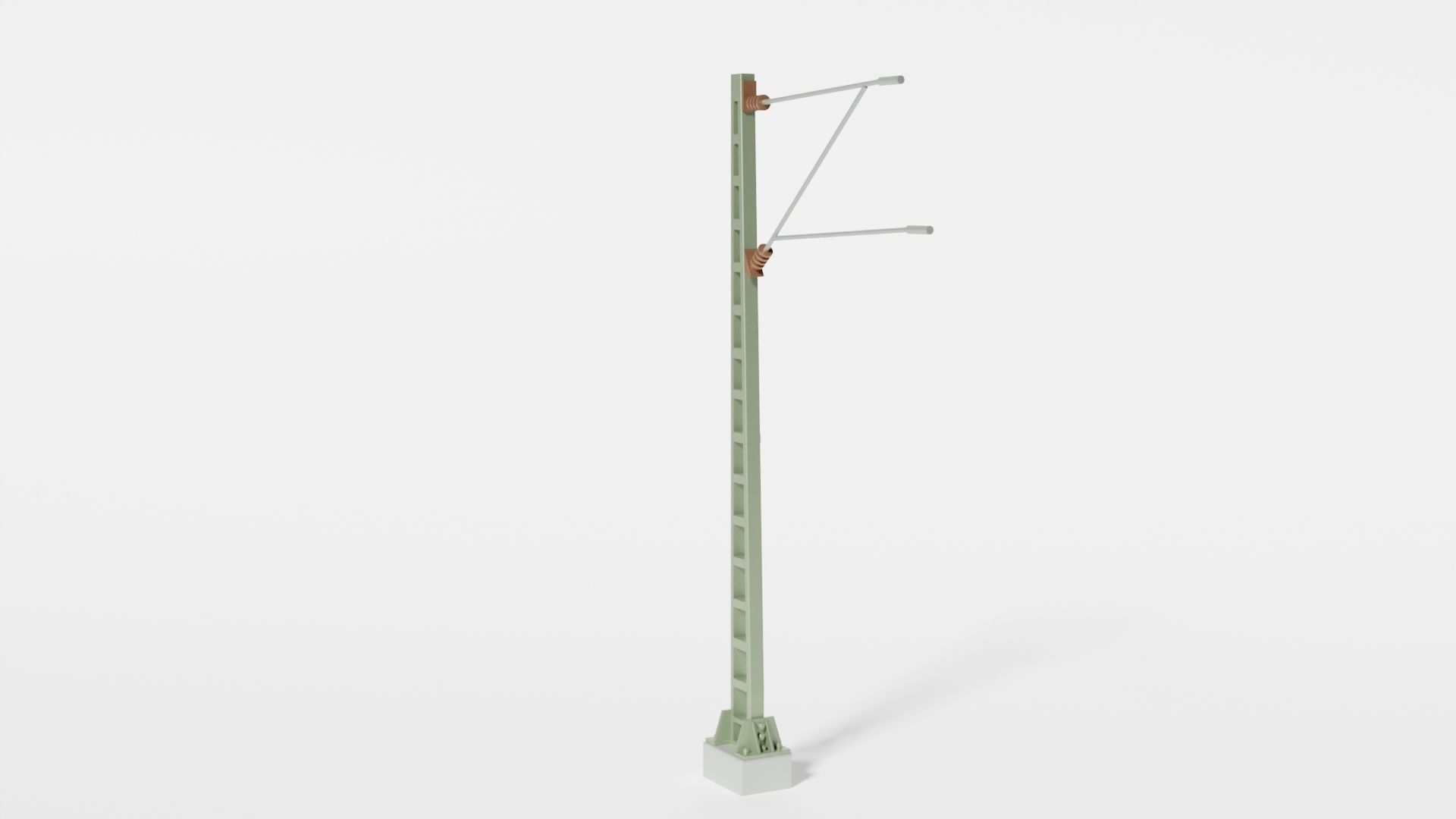 Standard overhead line mast Low-poly 3D model_2