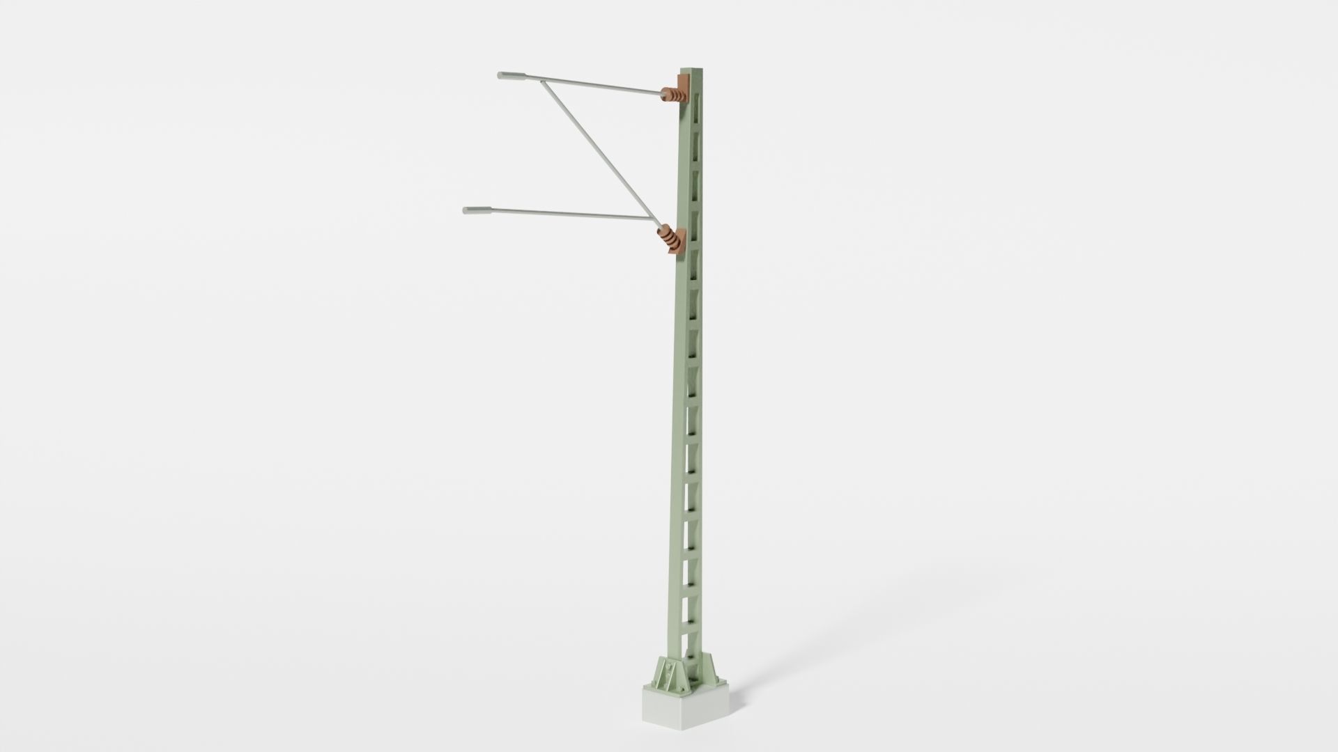 Standard overhead line mast Low-poly 3D model_3