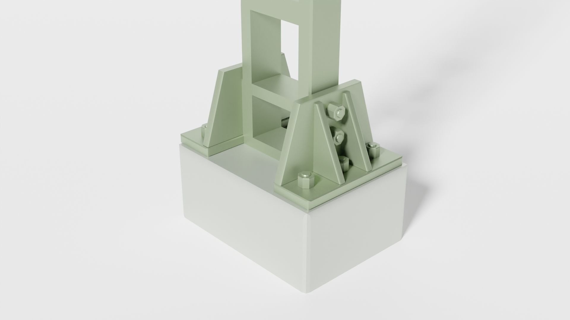 Standard overhead line mast Low-poly 3D model_5