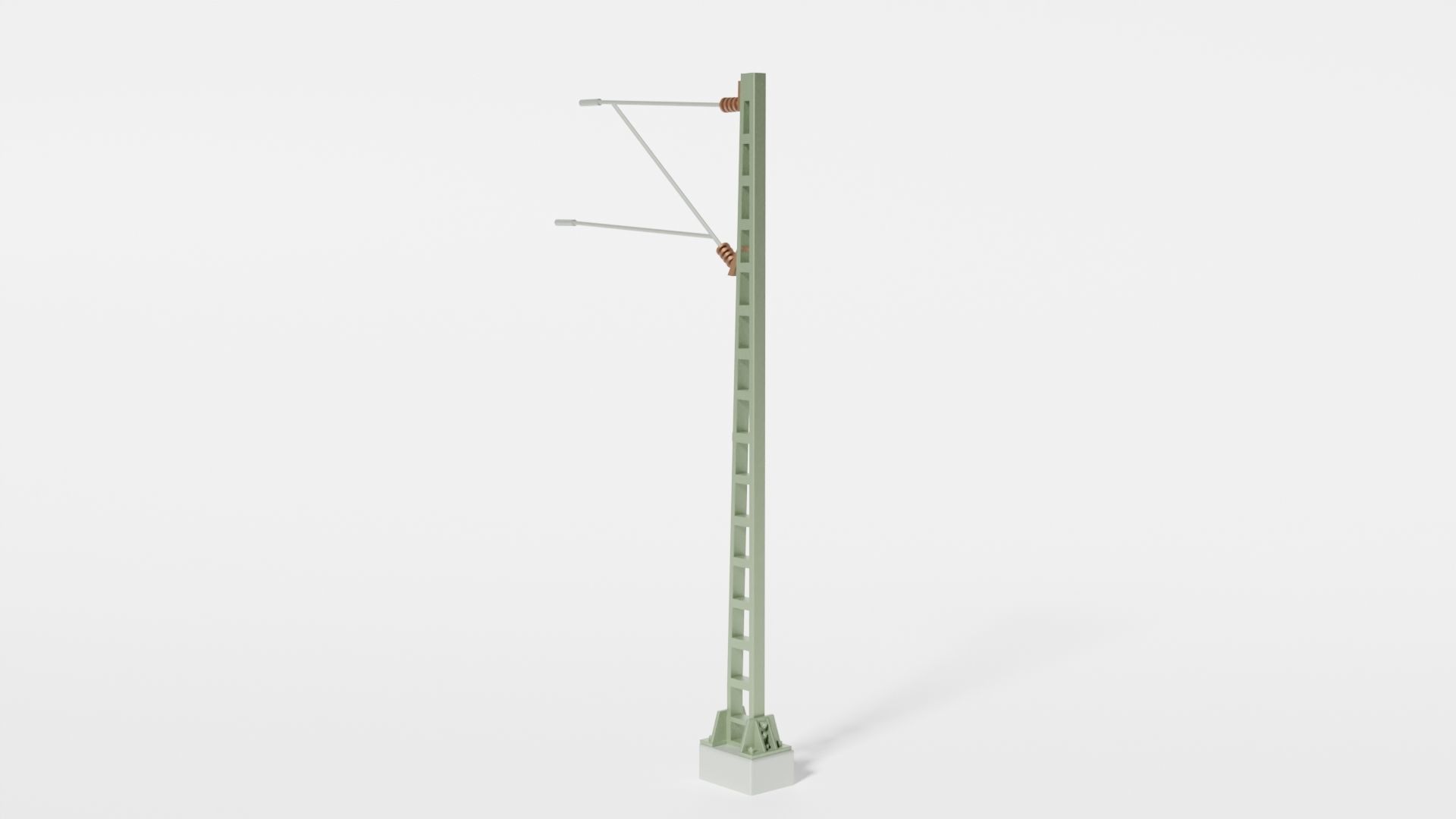 Standard overhead line mast Low-poly 3D model_4