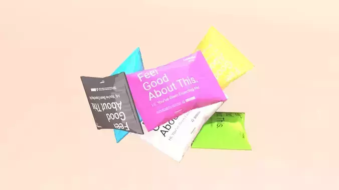 PBR Parcel Bag Low-poly 3D model