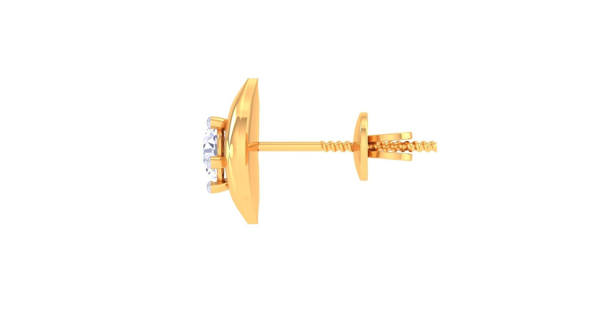 Solitaire Super Light Weight Earring Pendant Set 3D print model_8