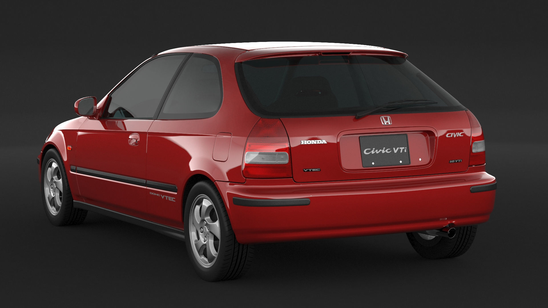 Honda Civic VTI 3D model_3
