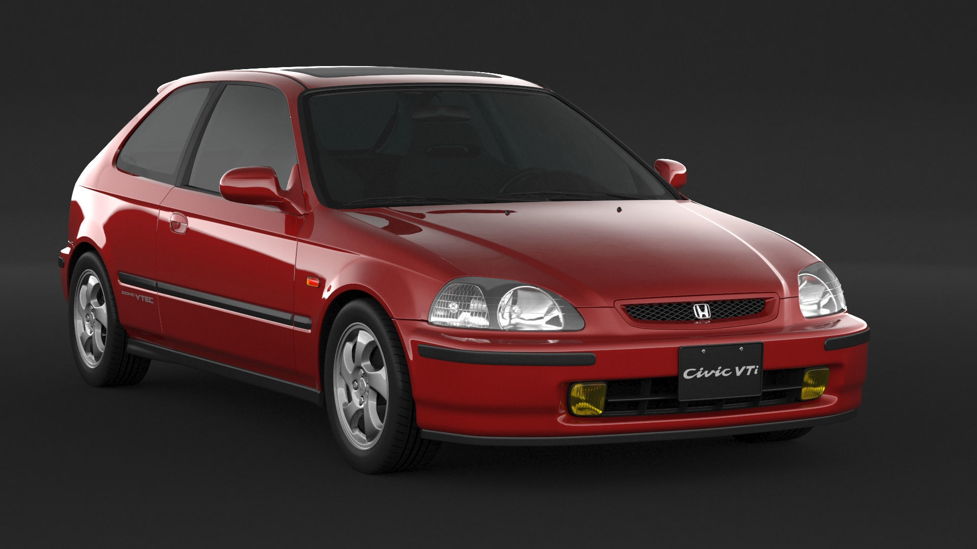 Honda Civic VTI 3D model_2