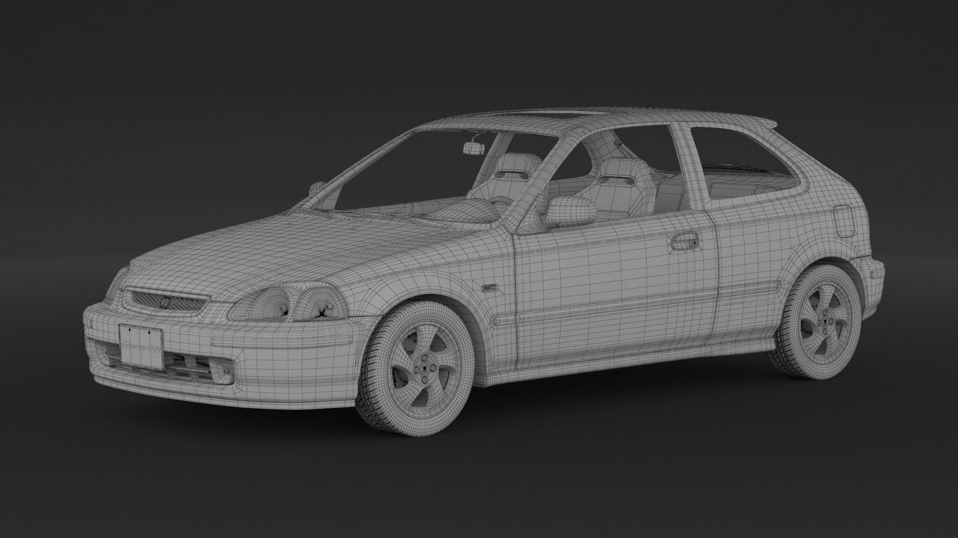 Honda Civic VTI 3D model_7