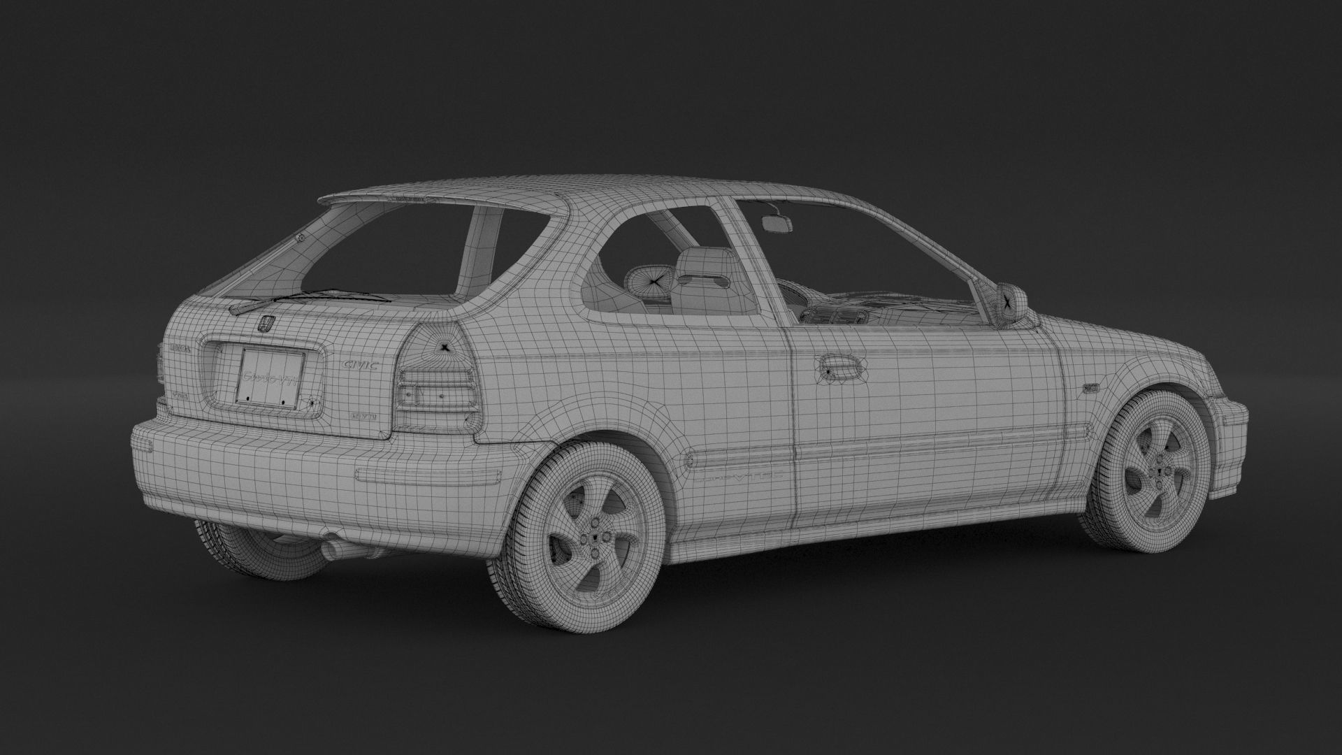 Honda Civic VTI 3D model_8