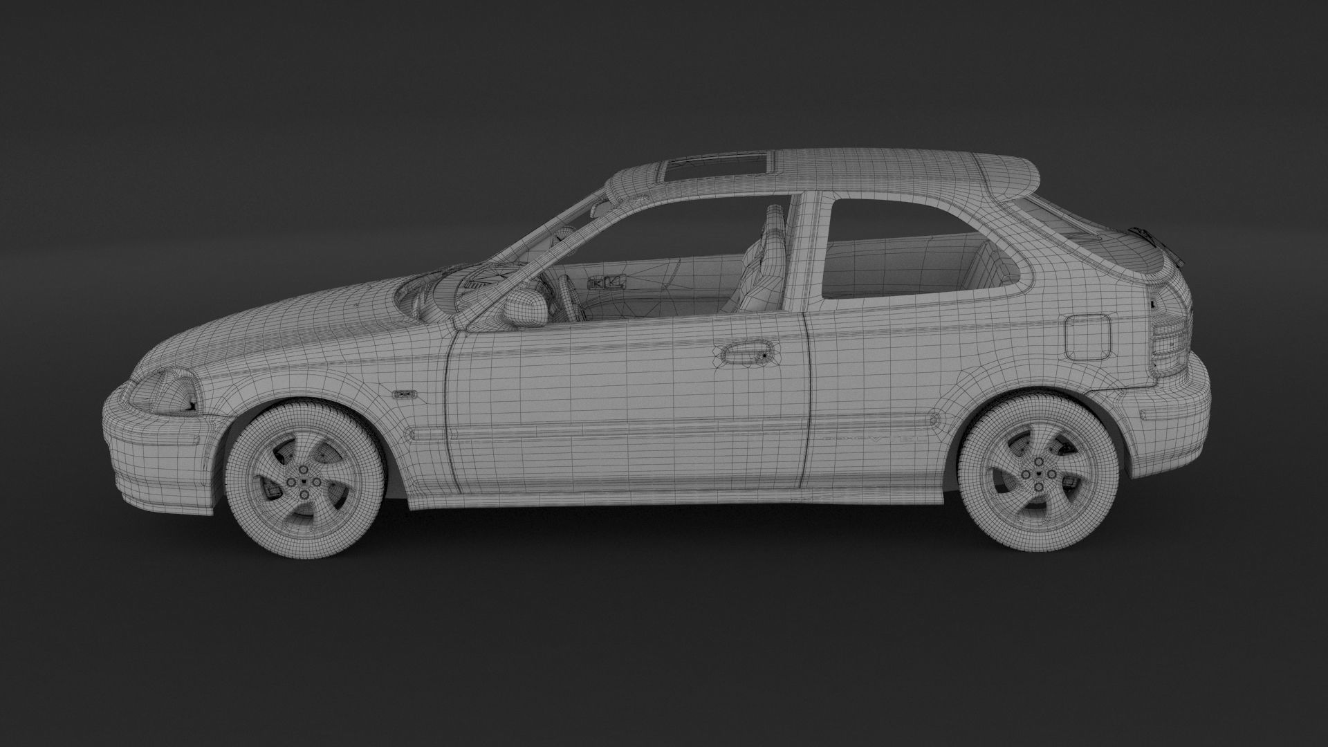 Honda Civic VTI 3D model_9