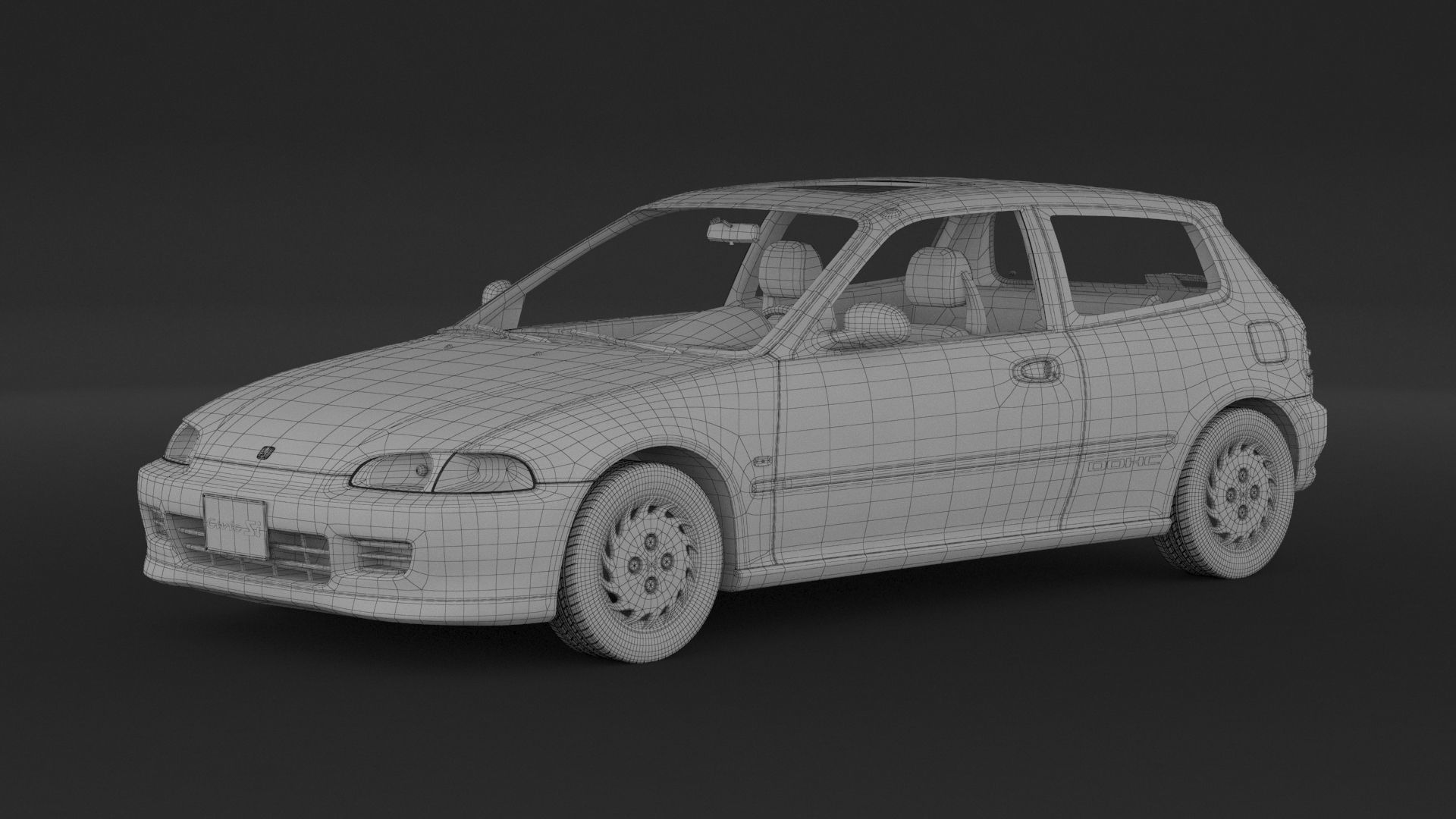 Honda Civic SI 3D model_7