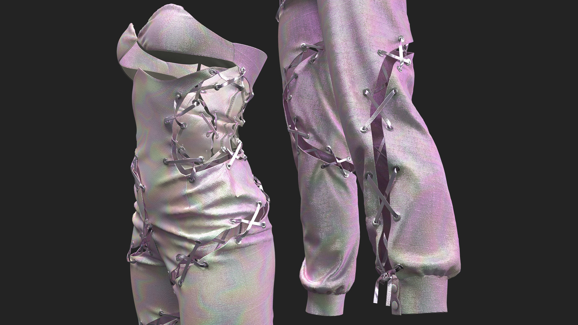 Translucent Onesie Fitted to Gen8 Body Mesh 3D model_1