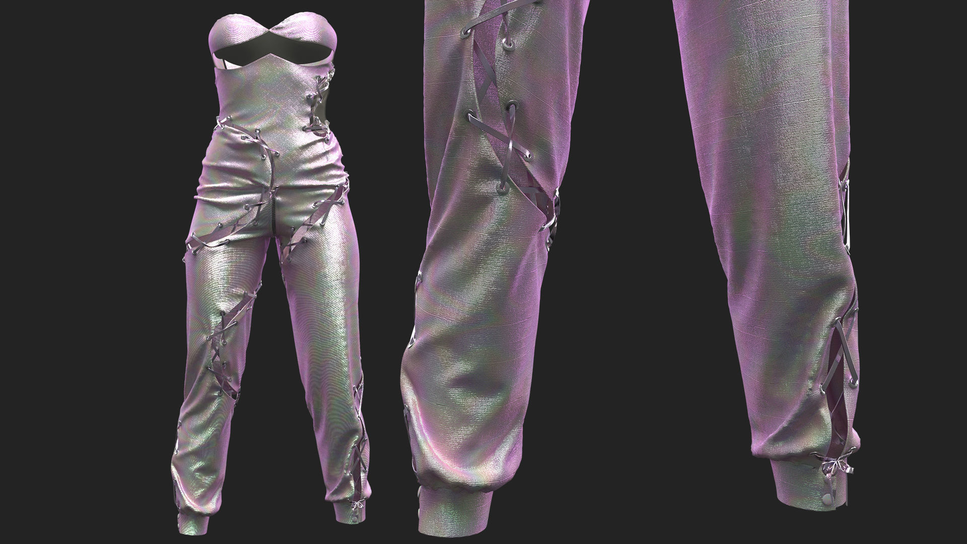 Translucent Onesie Fitted to Gen8 Body Mesh 3D model_6