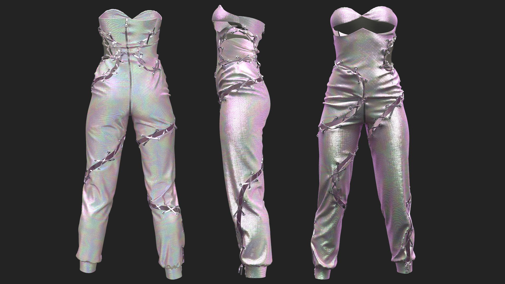 Translucent Onesie Fitted to Gen8 Body Mesh 3D model_4