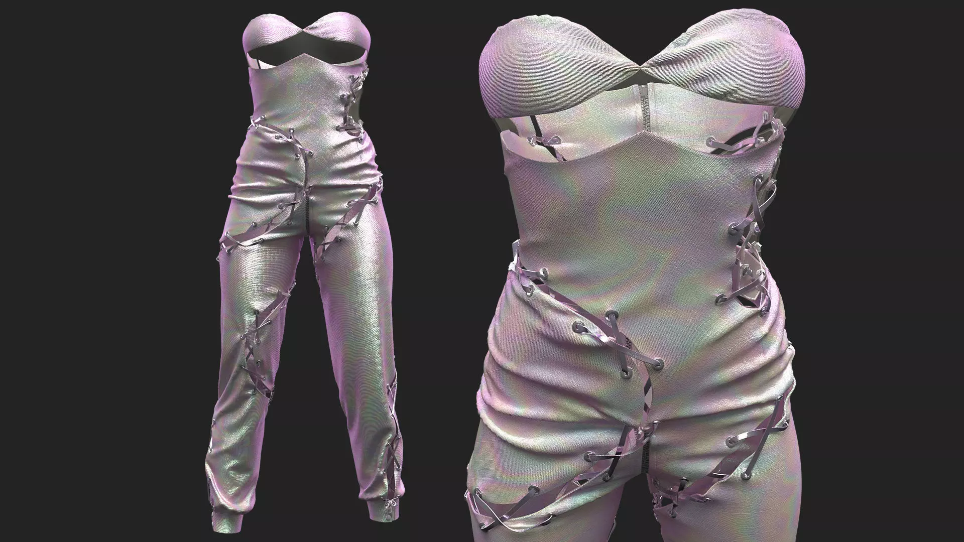 Translucent Onesie Fitted to Gen8 Body Mesh 3D model_0