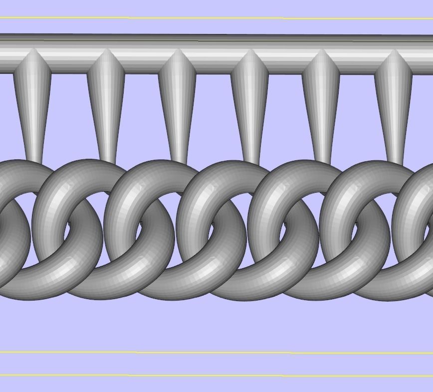 Simple Round Cuban Link Chain 3D print model_5