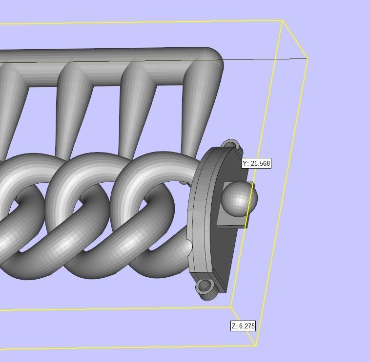Simple Round Cuban Link Chain 3D print model_6
