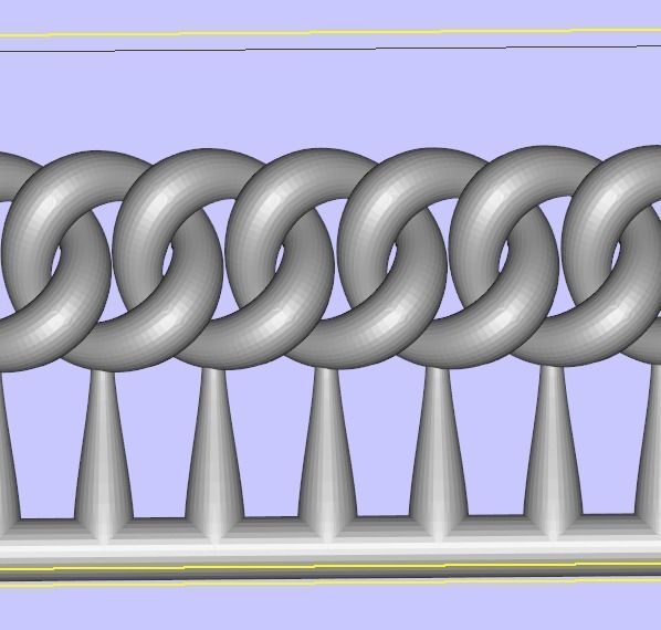 Simple Round Cuban Link Chain 3D print model_1