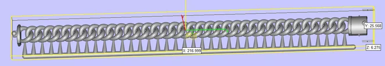Simple Round Cuban Link Chain 3D print model_0
