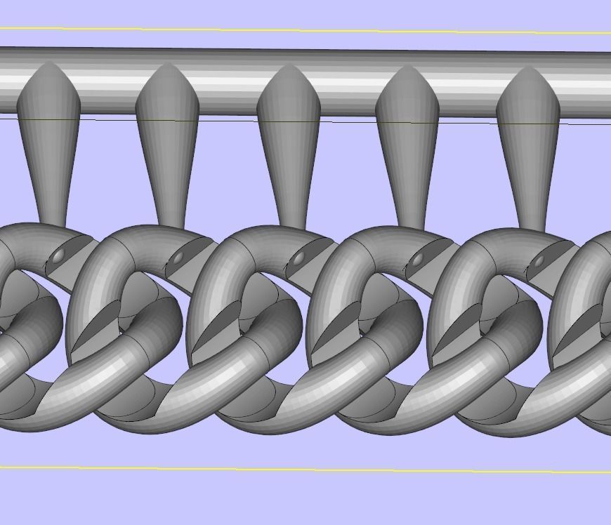 Simple Round Cuban Link Chain 3D print model_7
