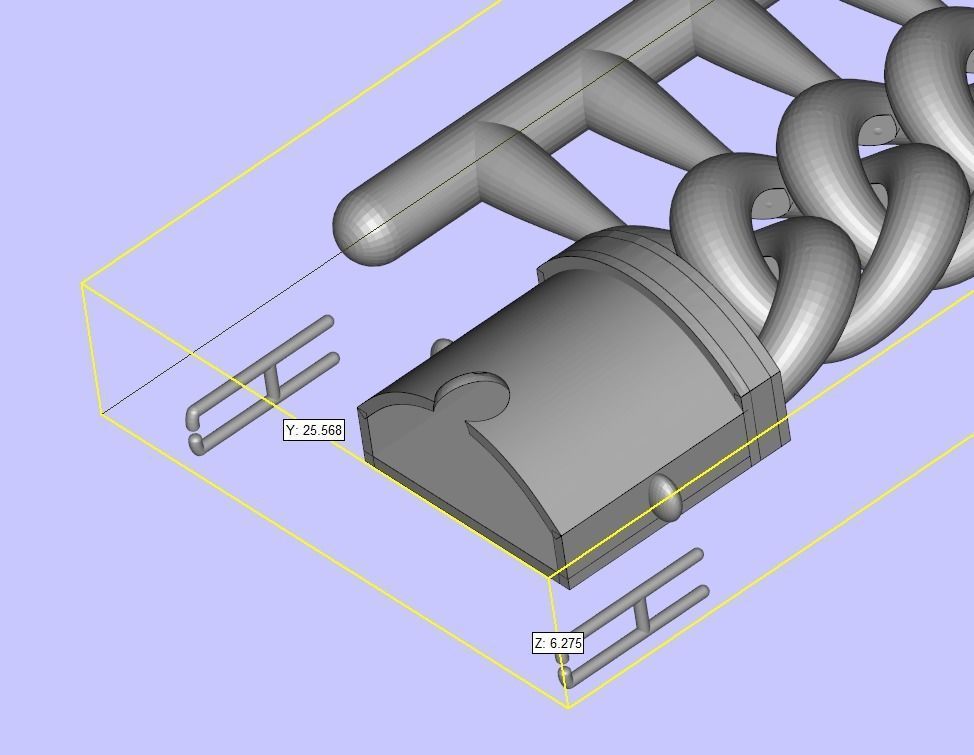 Simple Round Cuban Link Chain 3D print model_3