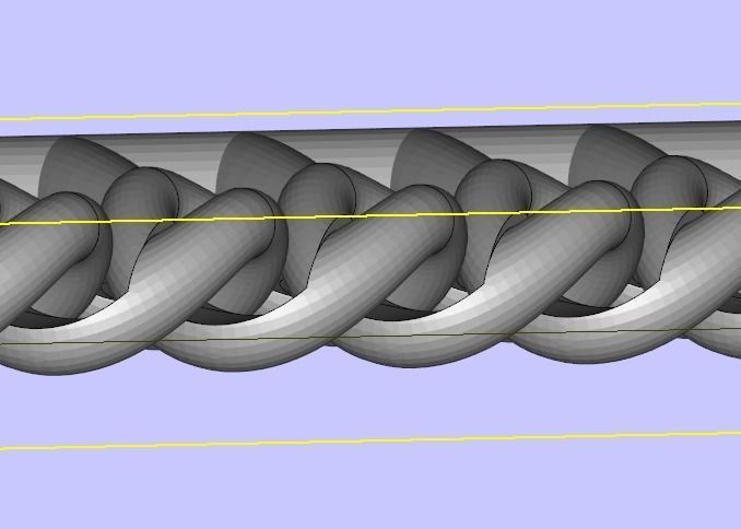 Simple Round Cuban Link Chain 3D print model_8