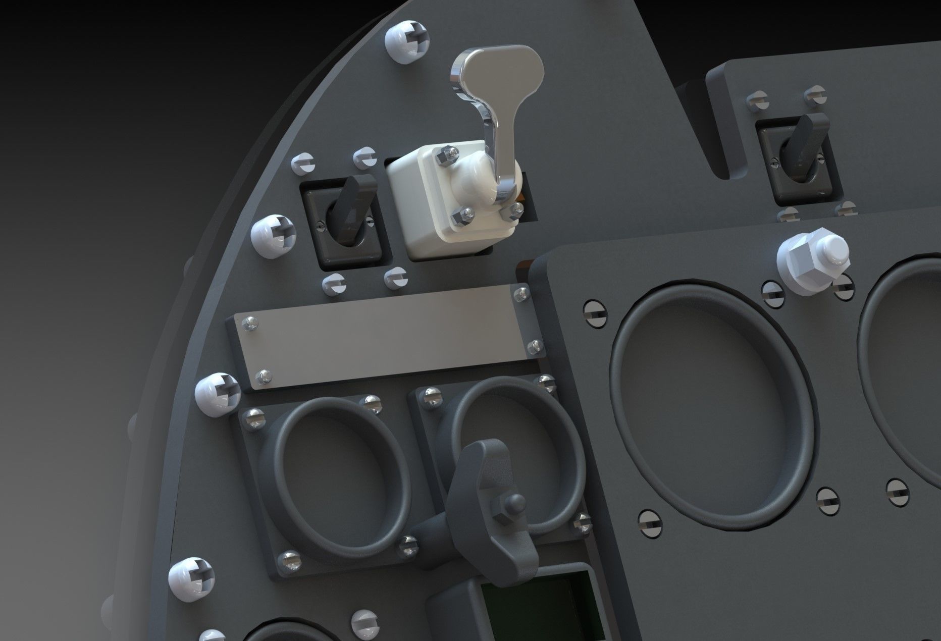 Spitfire Hight definition work Cockpit STL FILES 3D print model 3D print model_49