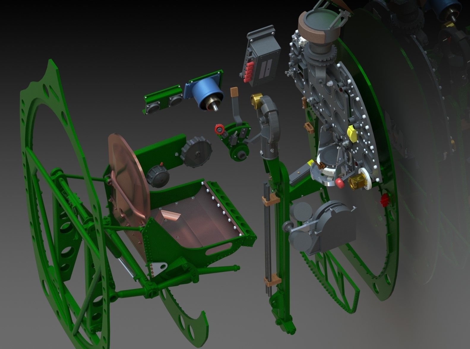 Spitfire Hight definition work Cockpit STL FILES 3D print model 3D print model_47