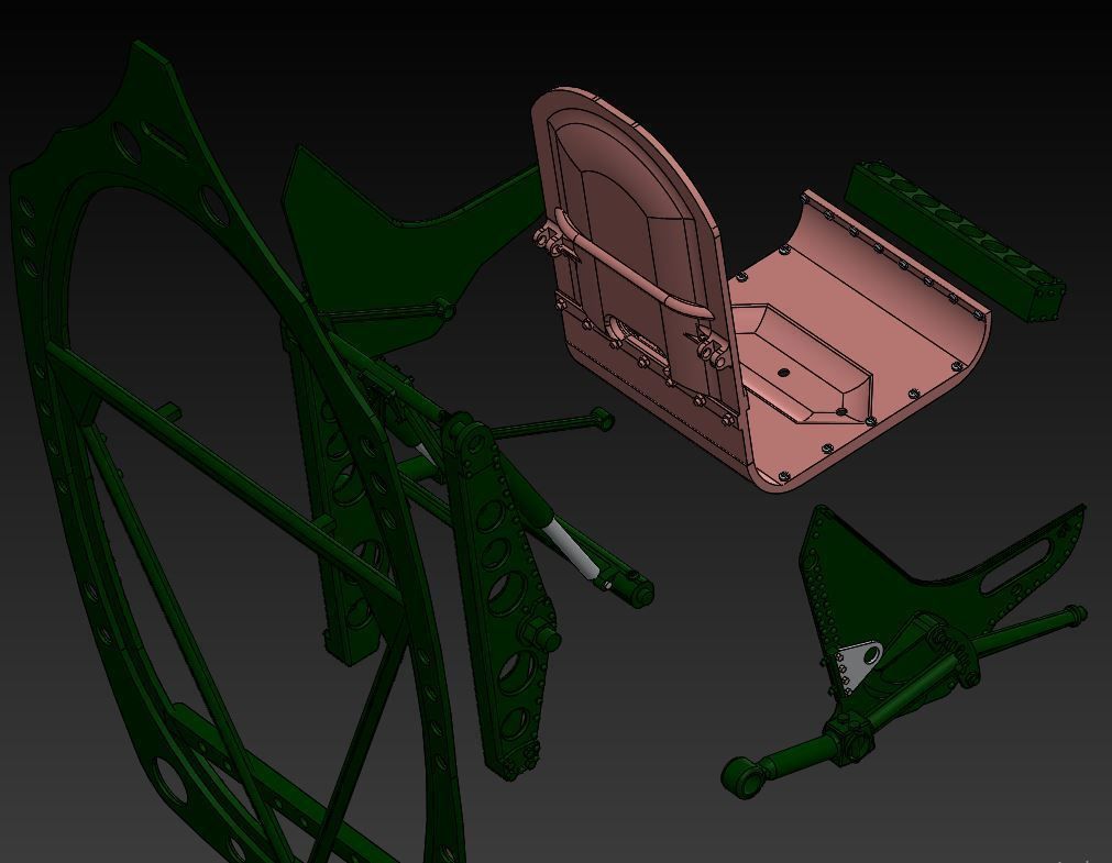 Spitfire Hight definition work Cockpit STL FILES 3D print model 3D print model_14