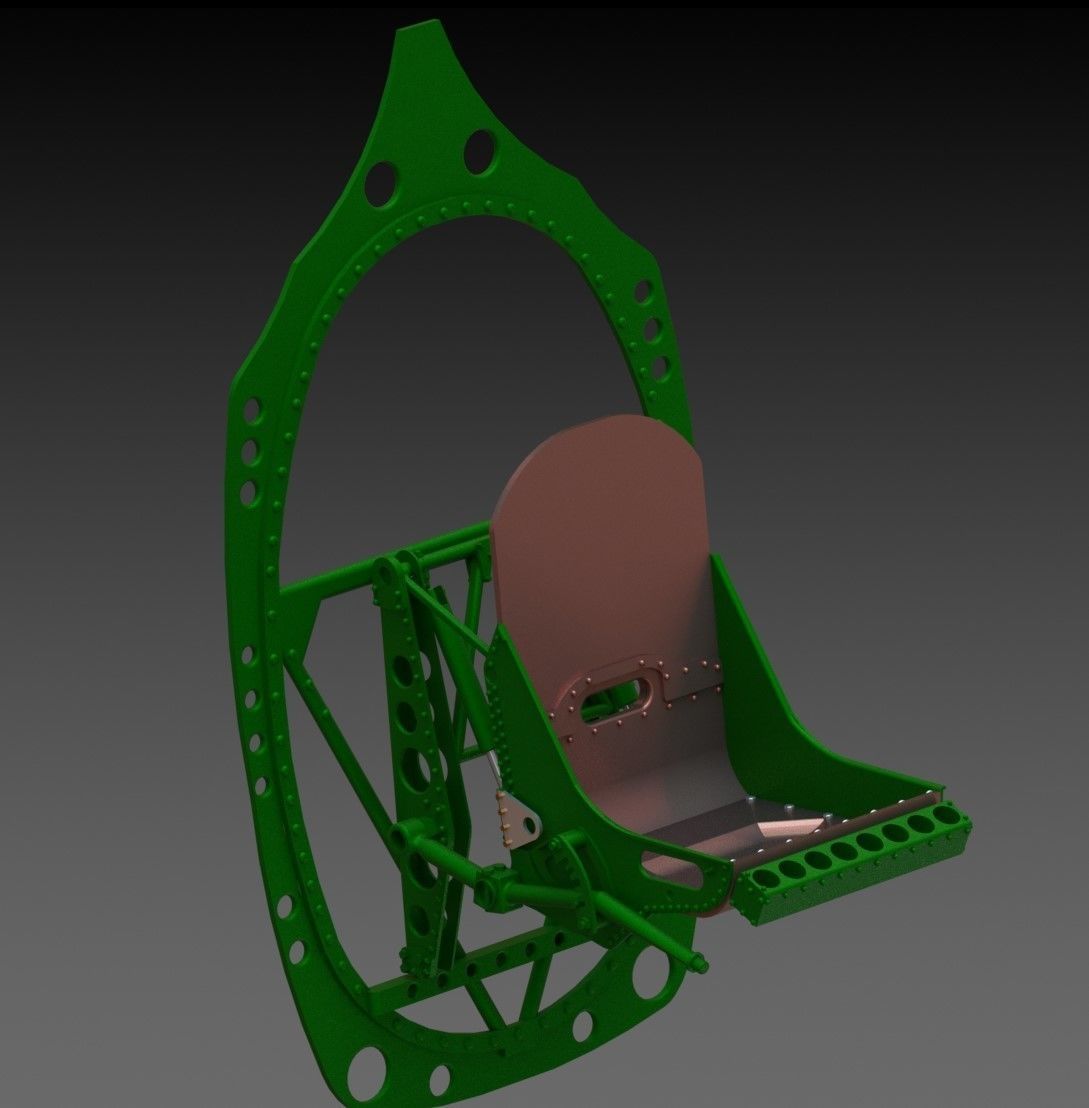 Spitfire Hight definition work Cockpit STL FILES 3D print model 3D print model_42