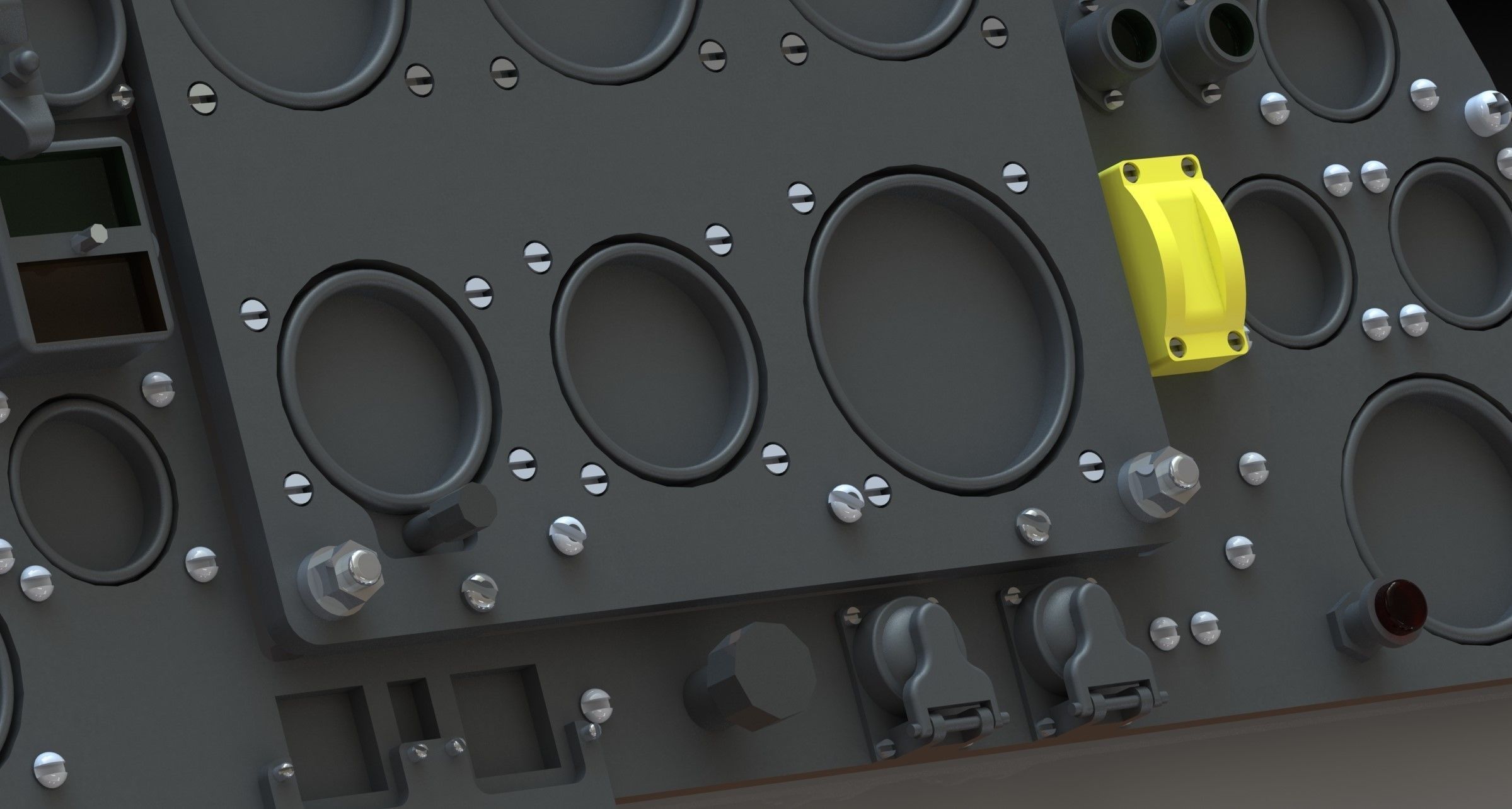 Spitfire Hight definition work Cockpit STL FILES 3D print model 3D print model_59