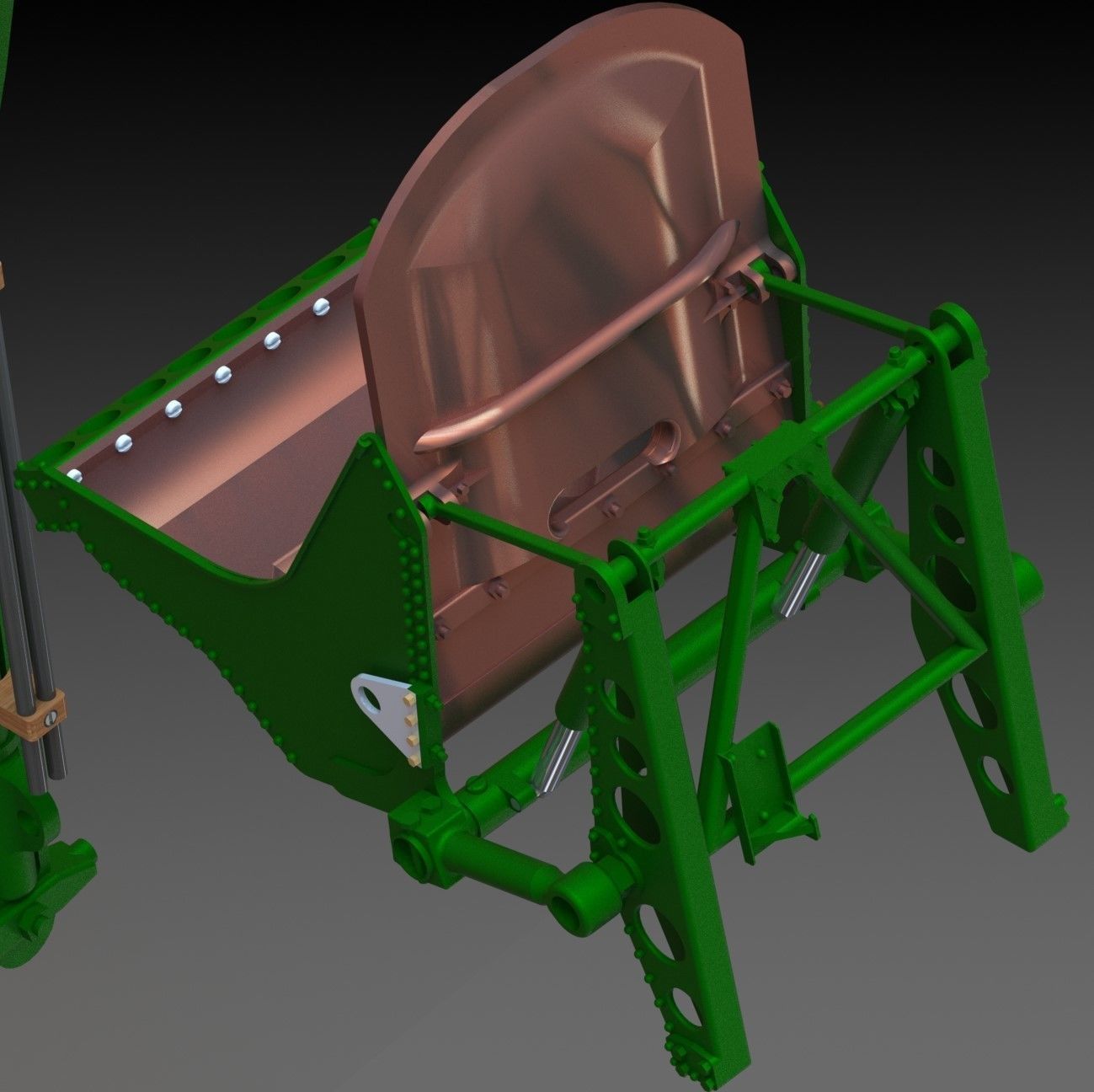 Spitfire Hight definition work Cockpit STL FILES 3D print model 3D print model_30