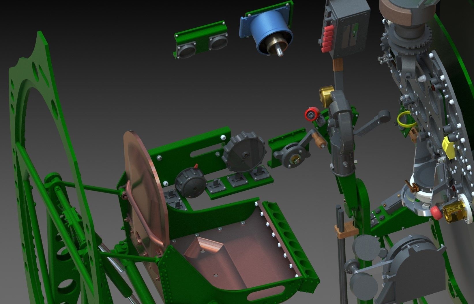 Spitfire Hight definition work Cockpit STL FILES 3D print model 3D print model_56
