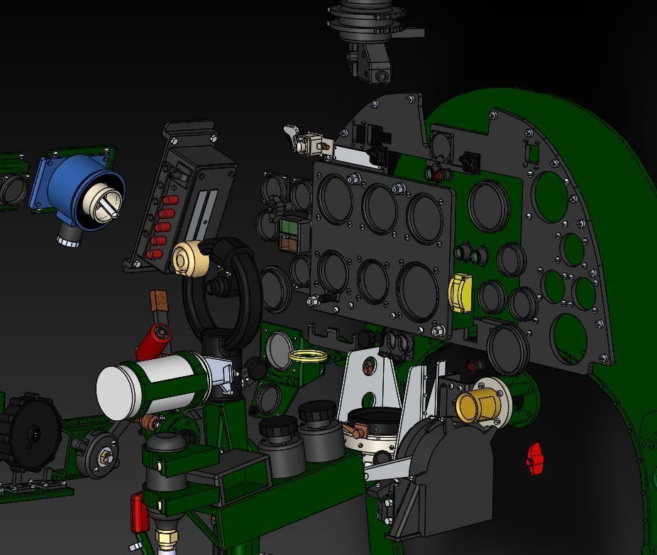 Spitfire Hight definition work Cockpit STL FILES 3D print model 3D print model_18