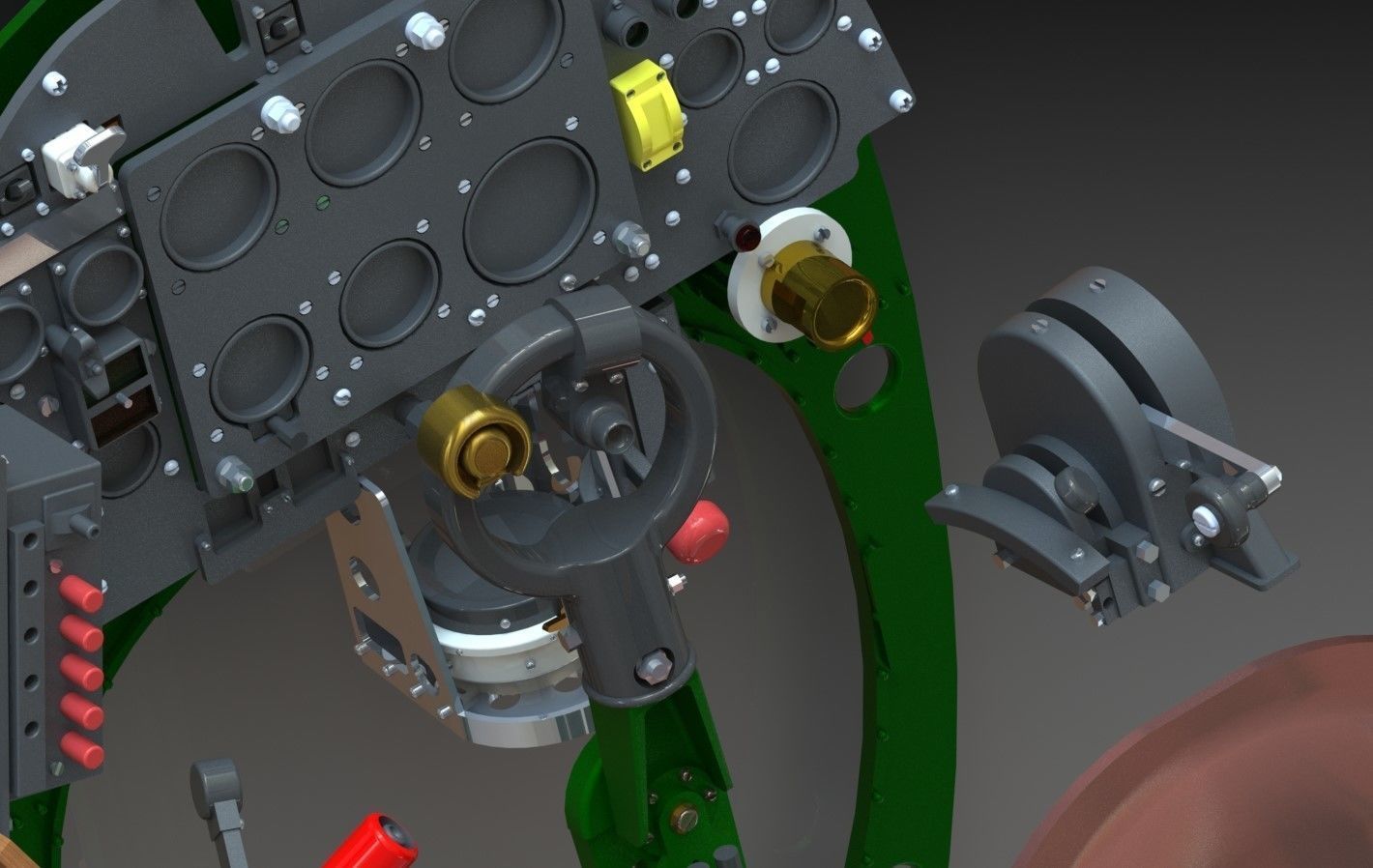 Spitfire Hight definition work Cockpit STL FILES 3D print model 3D print model_2
