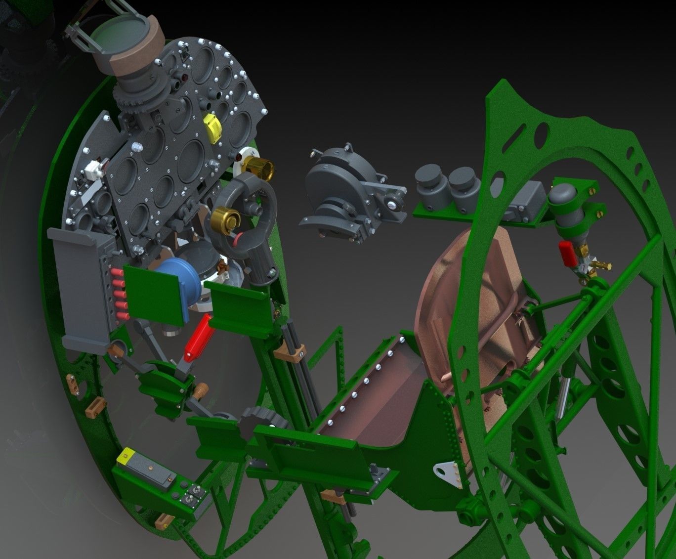 Spitfire Hight definition work Cockpit STL FILES 3D print model 3D print model_61