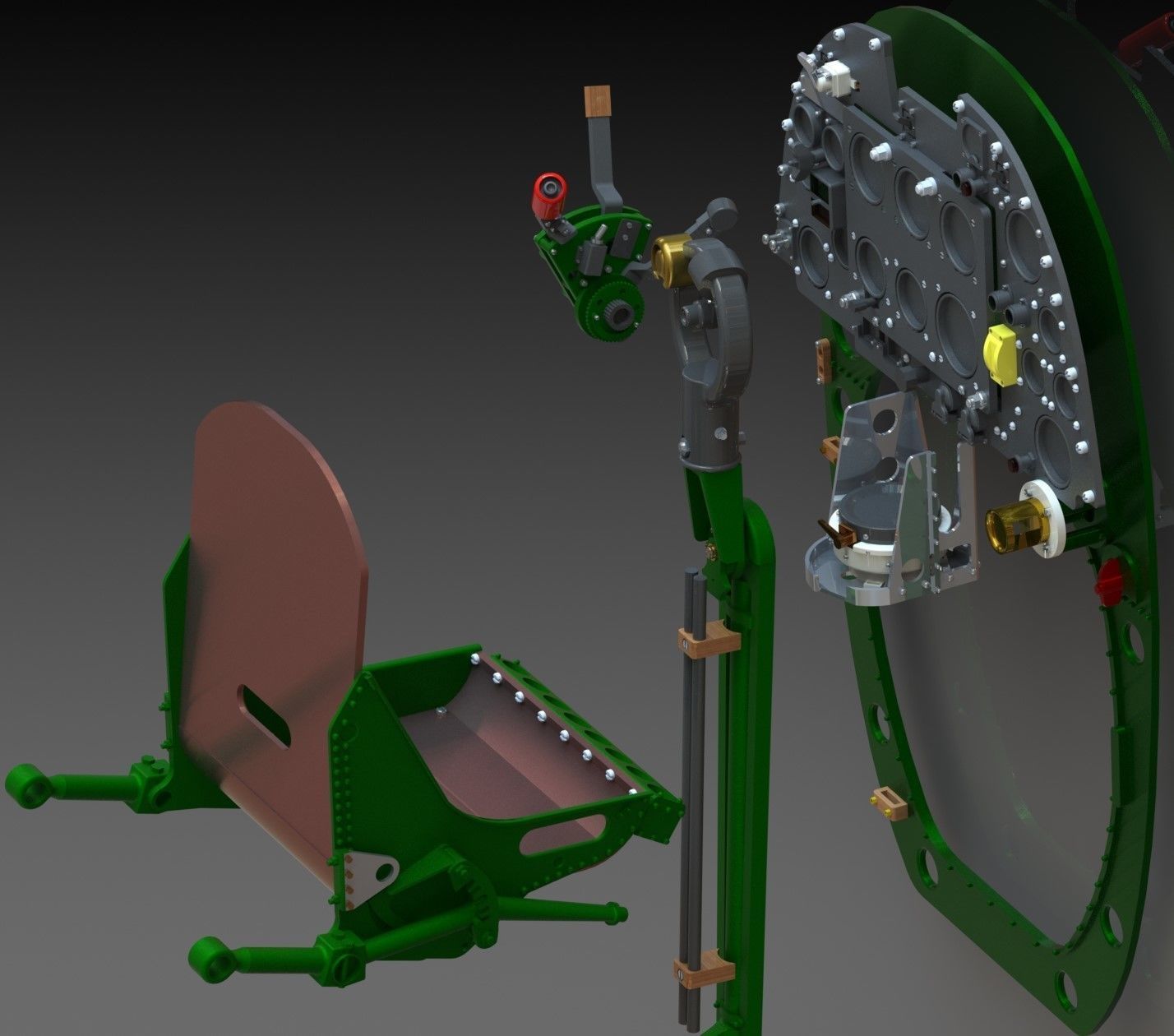 Spitfire Hight definition work Cockpit STL FILES 3D print model 3D print model_27