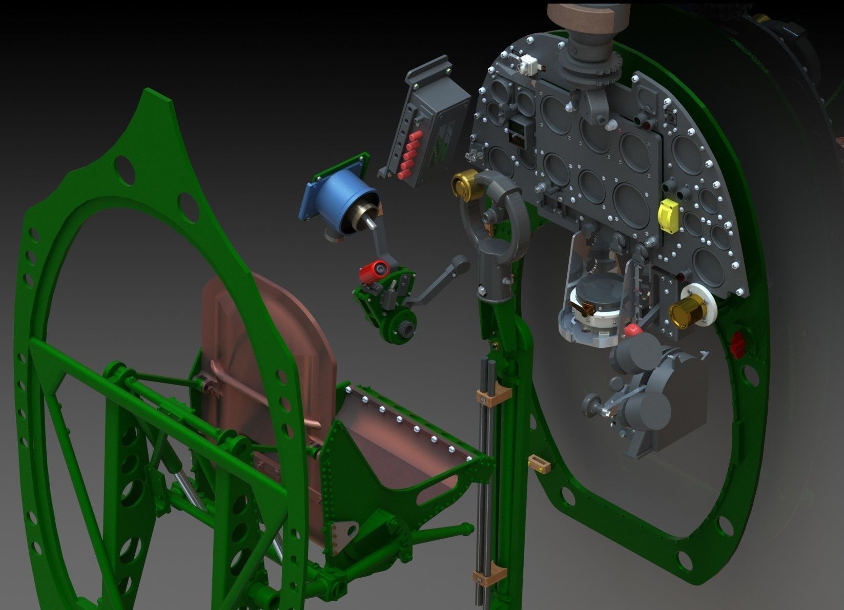 Spitfire Hight definition work Cockpit STL FILES 3D print model 3D print model_43